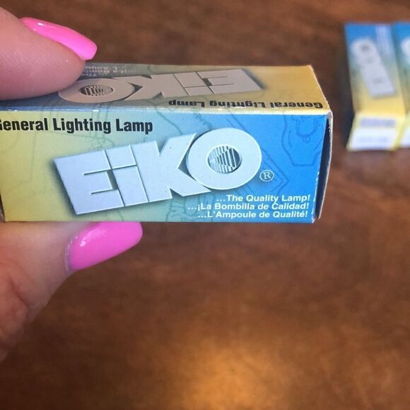 Eiko 15T7C-130V 130V 15W T-7 Candelabra Base Halogen Bulbs-lot of 4 clear bulbs - Picture 5 of 6